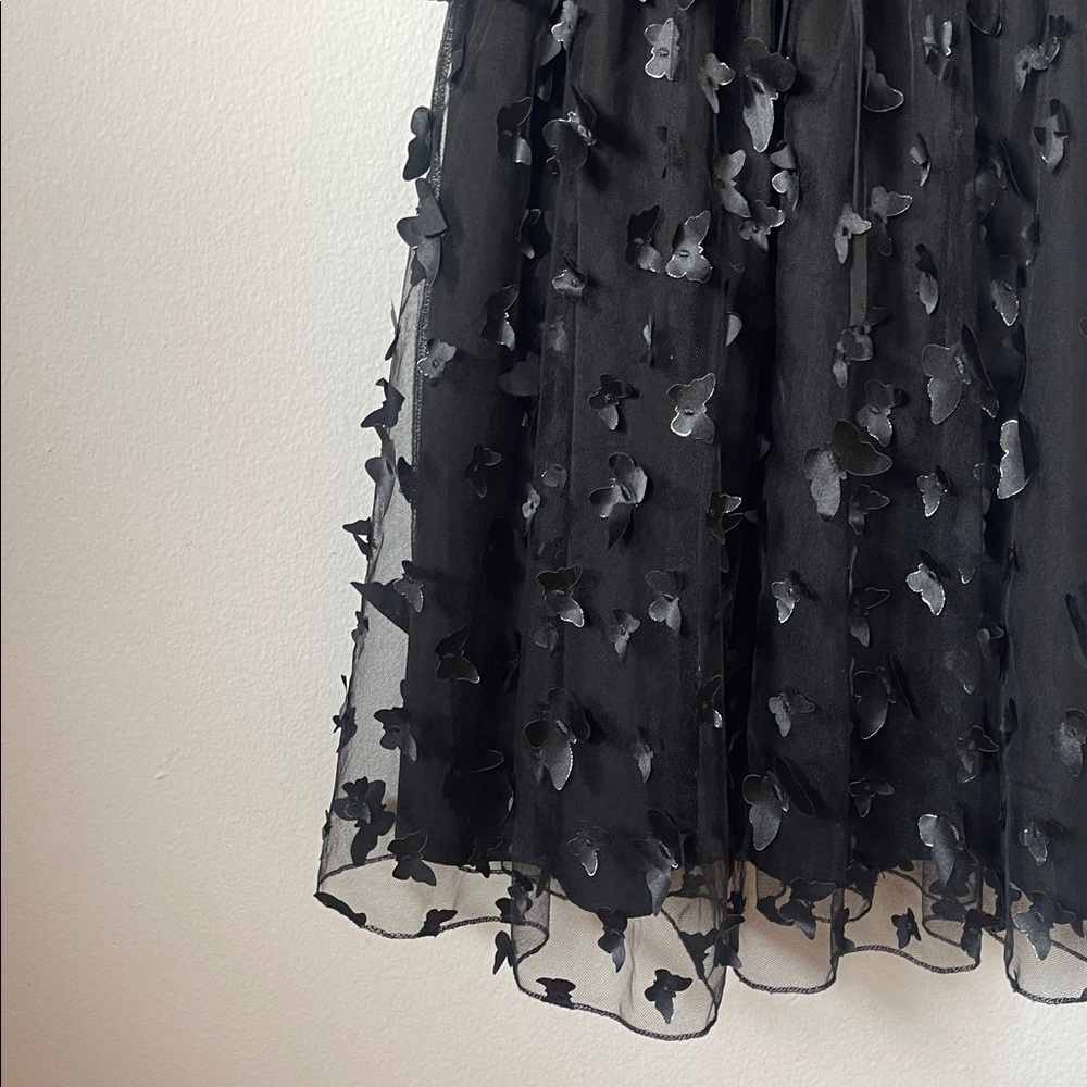 Butterfly mesh puff sleeves dress - Picture 4 of 4